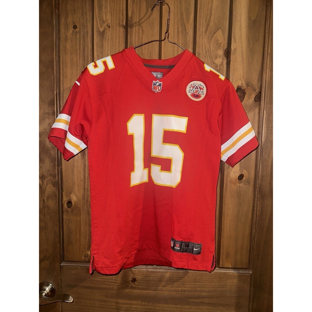 Nike Jersey Youth Boys Medium Kansas City Chiefs Patrick Mahomes #15 Red NFL